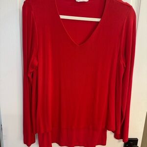 Kettlewell Lulu Layered Top Long Sleeved V Neck Size M